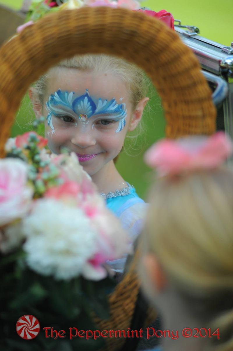 Frozen face painting - our Elsa crowns are a very popular choice in Columbia MD
